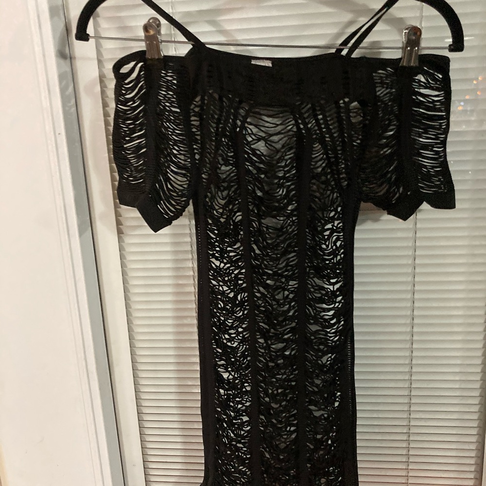 Black sexy bikini coverup